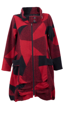 Kurzer warmer Herbst-Wintermantel aus Wolle für Damen