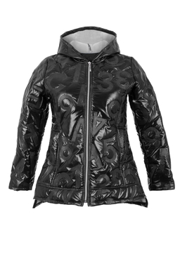 Schwarze Damenjacke mit Kapuze