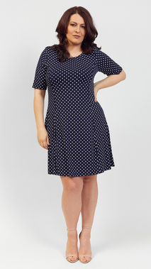 Dunkelblaue elegantes Sommerkleid für Damen