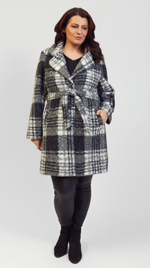 Women's short elegant wool classic coat