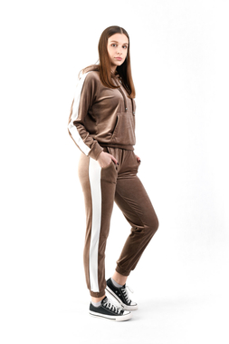 Women's velor tracksuit fashionable tracksuit set