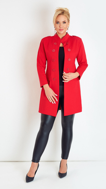Elegant spring women's red coat