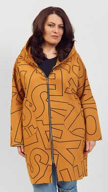 Honey women's coat with a hood spring autumn short