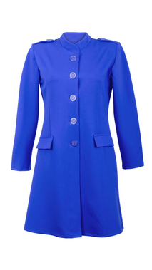Light cornflower blue women's spring-autumn fastened coat