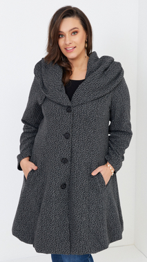 Women's winter autumn elegant coat with a hood