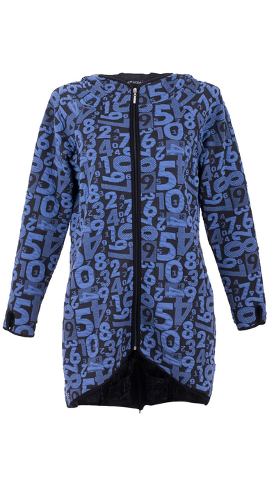 Women's blue spring autumn hooded coat