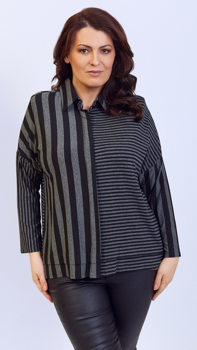 Women's elegant striped shirt blouse