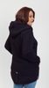 Women's long zip hooded cotton sweatshirt