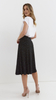 Long women's polka dot flared skirt