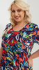 Women's tunic loose blouse elegant pattern flowers