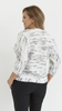 White and black women's blouse, women's kimono sweater a la bouclé