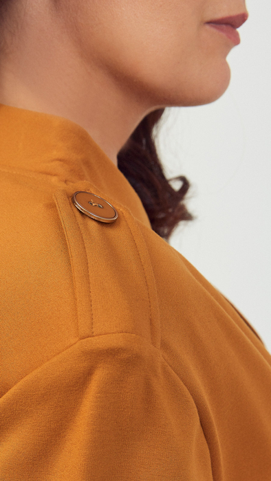 Honey mustard women's elegant spring coat