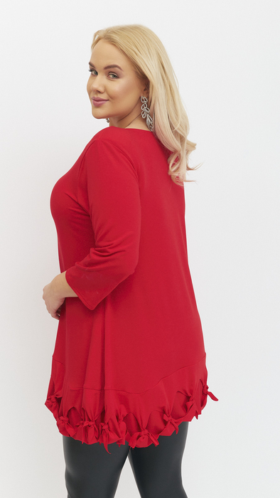 Lose elegante Bluse der roten Tunika der Damen