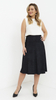 Women's black flared midi skirt a la jeans