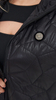 Black long sleeveless quilted vest