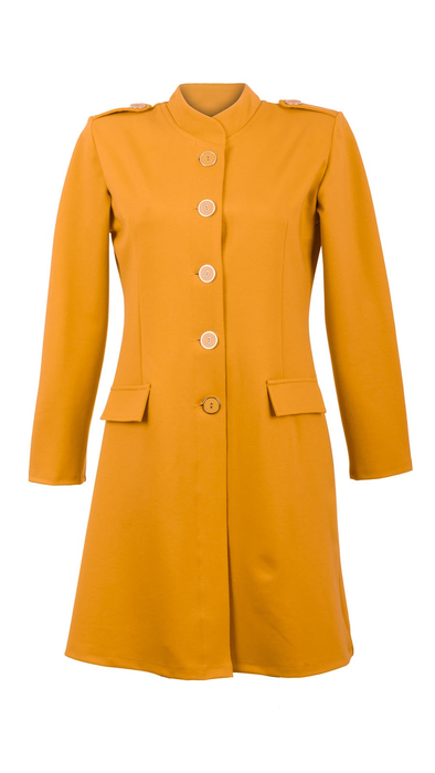 Honey mustard light women's spring-autumn fastened coat