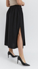 Czarna spódnica damska maxi marszona z kieszeniami
