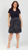 Women's black skirt with white dots short