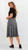 Women's long patterned skirt with grey stones