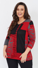 Red warm women's autumn tunic