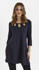 Elegant women's navy blue tunic