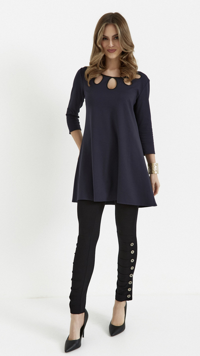 Elegant women's navy blue tunic