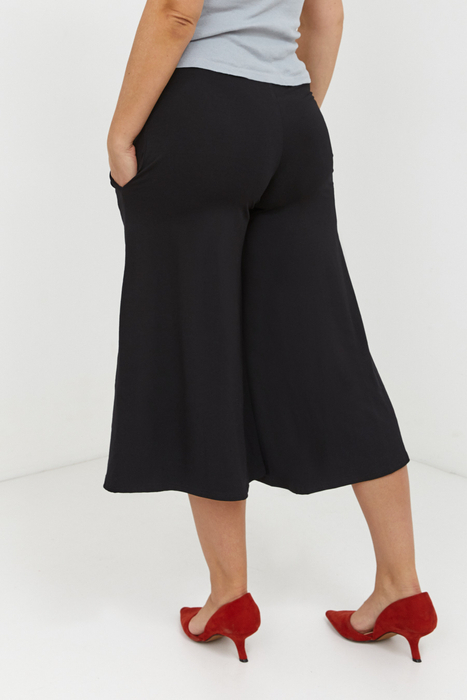 Black women's bell-bottom trousers, wide, loose trousers
