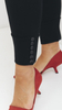 Black stylish comfortable leggings with buttons