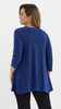 Cornflower blue women's tunic, loose blouse, elegant viscose star
