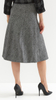 Long, warm, gray women's skirt with an elastic band