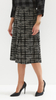 Gray and black women's long warm skirt with an elastic band