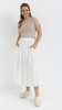 White maxi skirt with pockets