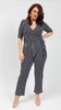 Women's spring elegant summer jumpsuit with stripes