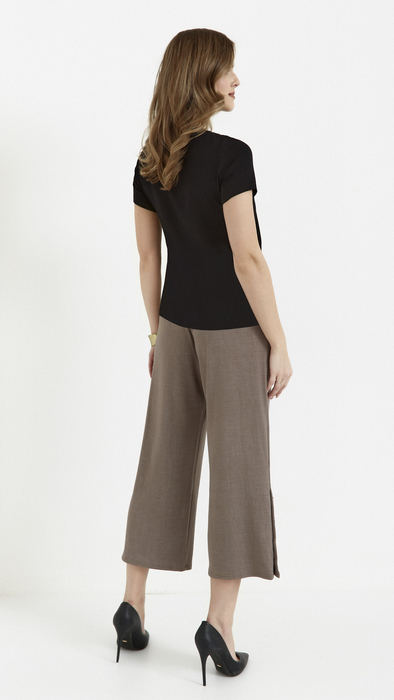 Czarny T-shirt damski koszulka damska krótki rękaw