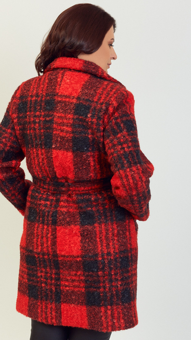 Women's short elegant wool classic coat