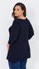 Women's navy blue Tunic Loose Elegant Blouse Large Size