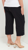 Black straight women's trousers 3/4