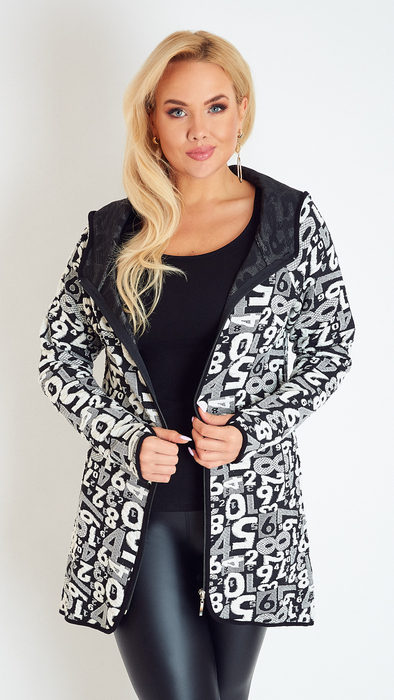 Women's white spring autumn hooded coat