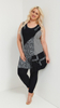 Elegant women's black tunic sleeveless