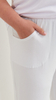 White straight women's trousers 3/4