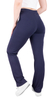 Women's navy blue plus size thick knitted trousers