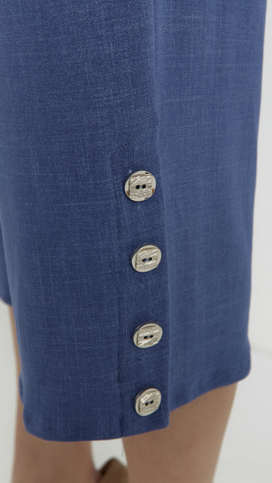 Leichte Damen-Sommerweite 3/4-Hose im Jeans-Stil