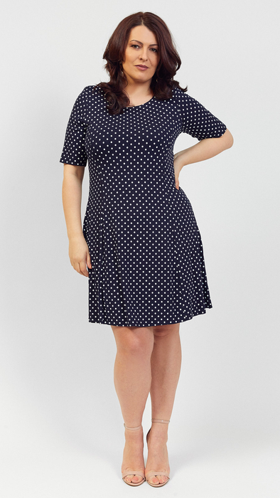 Dunkelblaue elegantes Sommerkleid für Damen