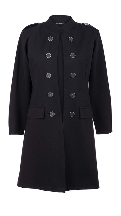 Elegant spring women's black coat