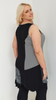 Elegant women's black tunic sleeveless