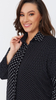 Elegant black shirt blouse with white polka dots