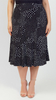 Women's black long skirt with white dots