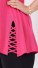 Pink elegant women's tunic decorated with an unique trimming plait