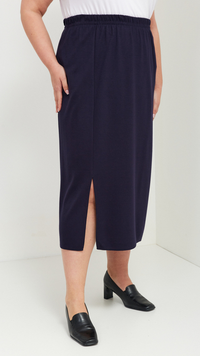 Navy blue Straight Long Skirt