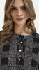 Elegant, loose, airy checkered women's blouse